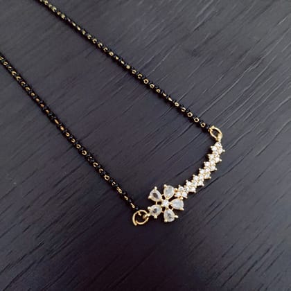 Radiant Gleam Mangalsutra-White / Gold Plated