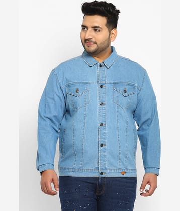 Urbano Plus - Light Blue Denim Regular Fit Men's Denim Jacket ( Pack of 1 )