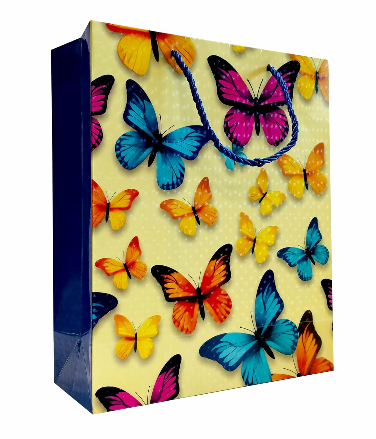 Premium Butterfly 200 GSM 3D Gloss Lamination Paper Gift Bags, Ideal For Premium Gifting, Wedding Gifts, & Gifting on Special Occasions (Size: 12.5 x 10.25 x 4 inch) -  5