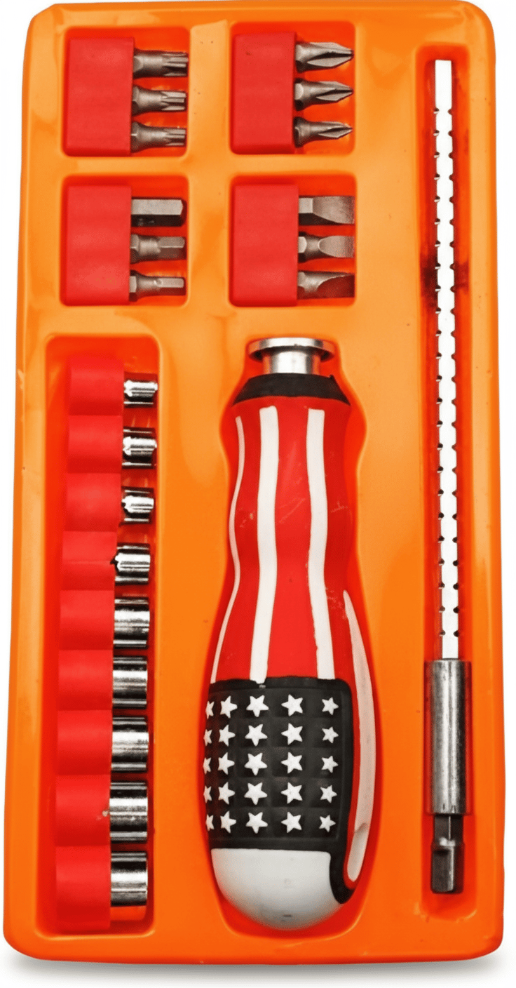 Versatile Multi-Bit Screwdriver & Socket Set with Ergonomic Handle