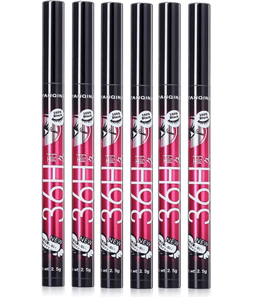 Yanqina Black color 36 hrs Liquid Eyeliner | Pack of 6