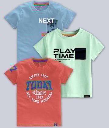 CODEZ Pack of 3 Boys Cotton Blend T-Shirt ( Multicolor )