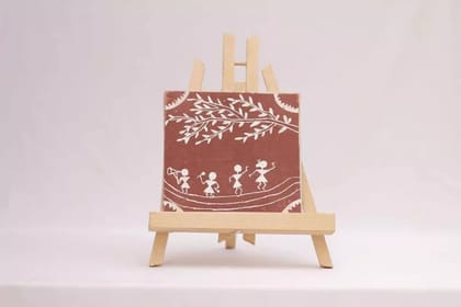 Tisser Warli Hand  Painting/Stand With Eassel