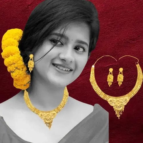 Exquisite one-gram gold-plated choker set , perfect for gifting