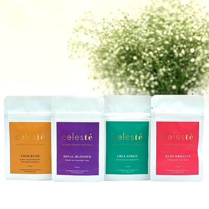 Floral Tea Selection (Pack of 4)-40 GRAMS (AVG. 16 CUPS)