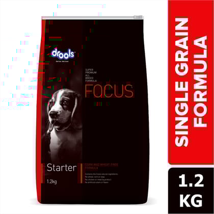 Drools Focus Starter Super Premium Dog Food , 1.2kg