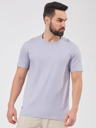 Bold Basic Light Lavender Slim Fit T-Shirt-S