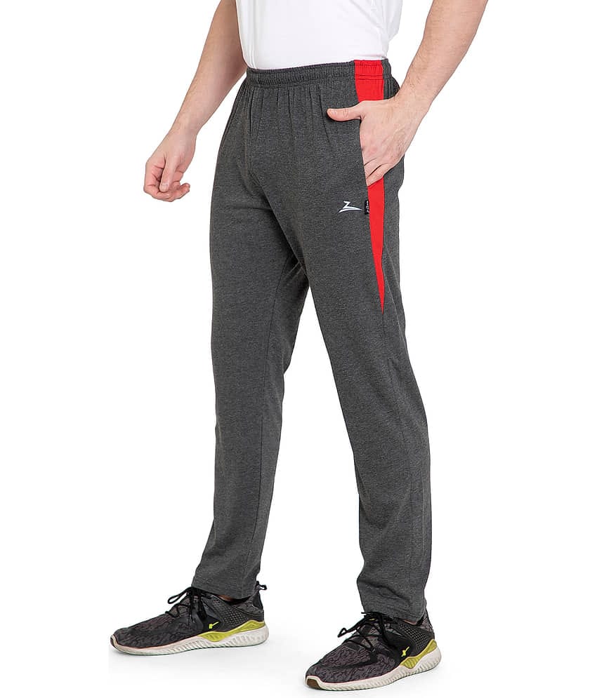 Zeffit - Grey Melange Cotton Blend Men's Sports Trackpants ( Pack of 1 )