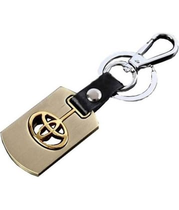 RAVARIYA GRAPHIC - Gold Men's Logo Keychain ( Pack of 1 )