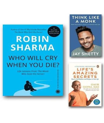 Set Of Three Books | Who Will Cry When You Die + Life Amazing Secrets + Think Like A Monk | Combo BooksSet Of Three Books | Who Will Cry When You Die + Life Amazing Secrets + Think Like A Monk | Combo Books