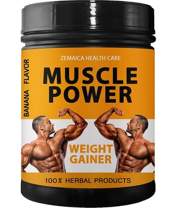 Zemaica Healthcare Muscle Power Weight Gainer Banana Flavor Powder 500 Gm Pack of 1