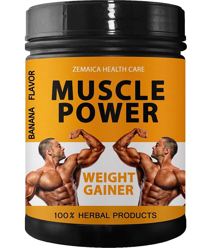 Zemaica Healthcare Muscle Power Weight Gainer Banana Flavor Powder 500 Gm Pack of 1