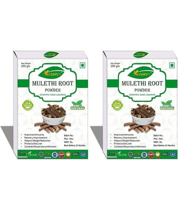 Kashvy Mulethi Root Powder 400 Gm Pack of 2