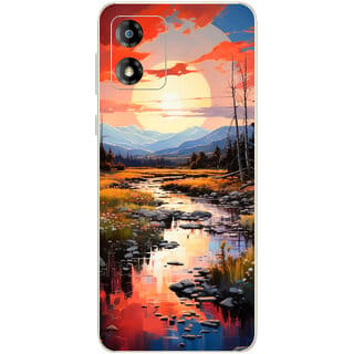 Yug Emporium Moto E13 Morning View Scenery 9D (Back Cover, Multicolor)