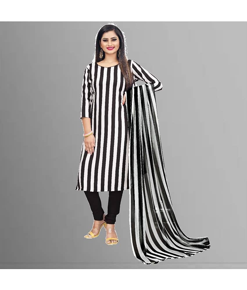 Anand Black Crepe Unstitched Dress Material