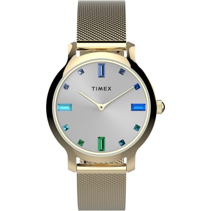 Timex Silver-Tone Dial Analog Women Watch - TW2U86900-Silver