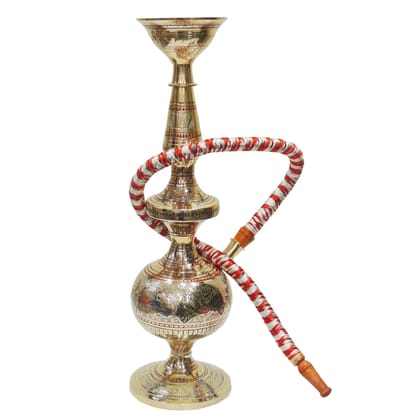 Brass Fancy Hukka | Handmade Hookah | Luxury Home Decor, Height : 13 Inch (FMAS431 A)