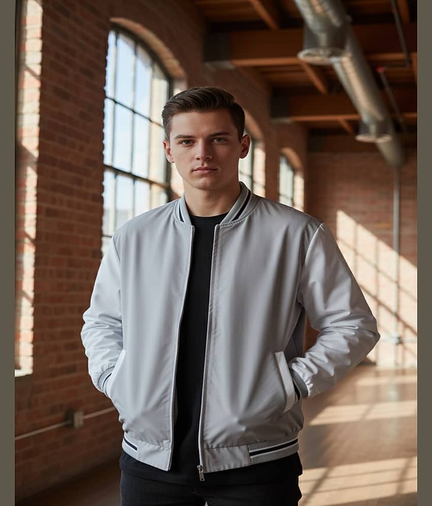 PLUS PARADISE Polyester Men's Casual Jacket - Grey ( Pack of 1 )