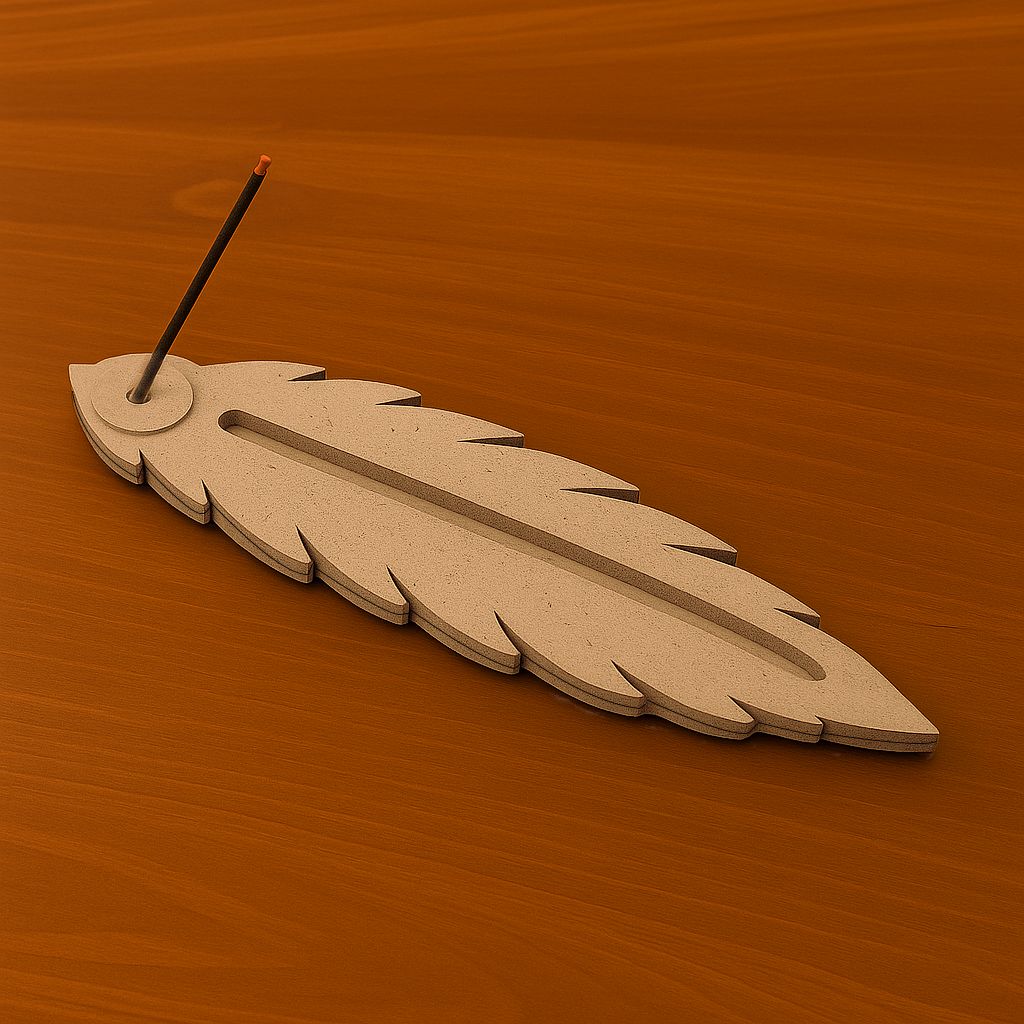 Dbeautify's Feather Design MDF Incense Stick Holder