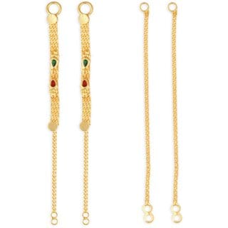 1gram gold Plated Kanchain Ear chain earcuff Ear to Ear Combo for Women & Girls 1gram gold Plated Kanchain Ear chain earcuff Ear to Ear Combo for Women & Girls