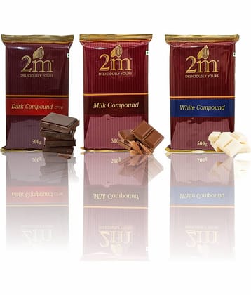 2M Dark (CP-16), White & Milk Compound Assorted Chocolates 500 g