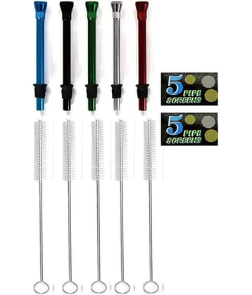 Puff Smart Shooter, Pipe Screens With Cleaner Brush Aluminium Inside Fitting Hookah Mouth Tip  (Multicolor, Pack of 12)