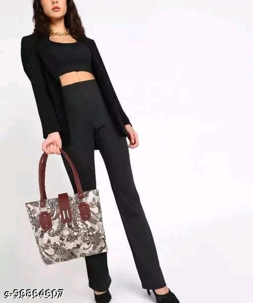 Women's Paisley Printed Handbag with Double Handles and Magnetic Snap Closure