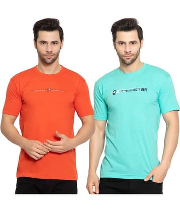 Zeffit - Cotton Blend Regular Fit Multicolor Men's Sports T-Shirt ( Pack of 2 )