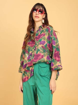 Aster Oversized Shirt-Freesize