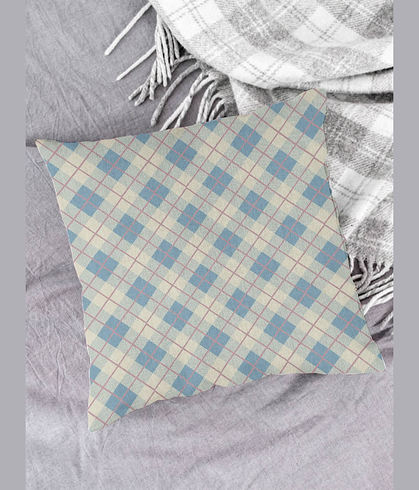 Houzzcode Single Blue Pillow Cover