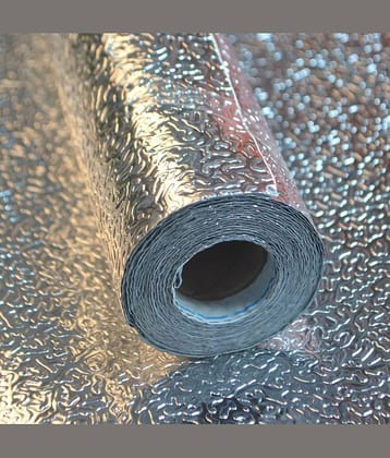 Geeo Silver Foil Wallpaper 60cm x 2m (Pack of 1)