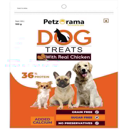 Petzorama Dog Treats with real chicken 100g