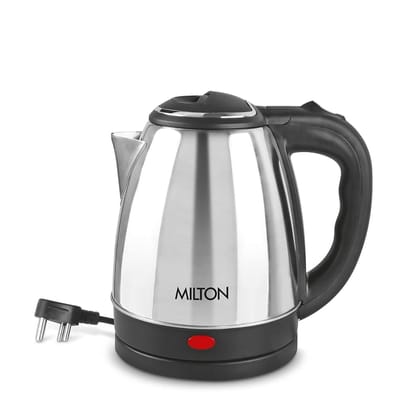 Milton Insta Electri Kettle 1.2 Stainless Steel , Silver | Power Indicator | 1500 Watts | Auto Cut-off | Detachable 360 Degree Connector | Boiler for Water
