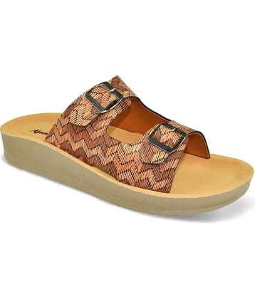 Ajanta Brown Women's Open Toe Flats