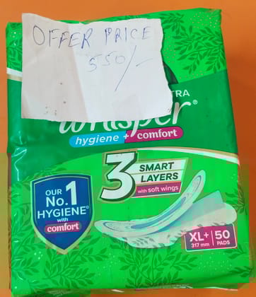 Whisper ultra hygiene + comfort XL 50 pads 