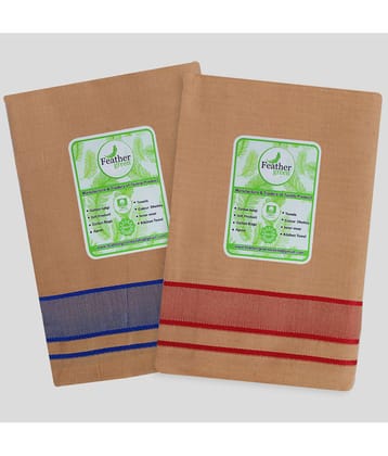 Feather Green - Multicolor Cotton Mens Lungi ( Pack of 2 ) - None