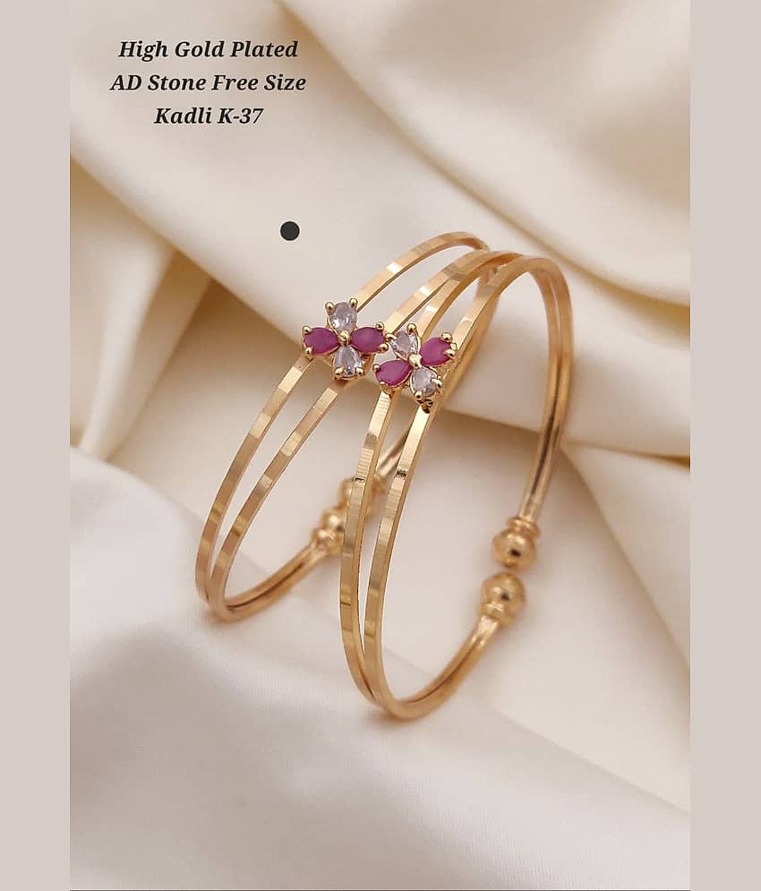 Shivay Fashion Gold Kada Set ( Pack of 1 )