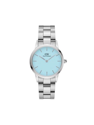 Daniel Wellington Iconic Link 28 mm Blue Dial Women Analogue Watch - DW00100540-Blue