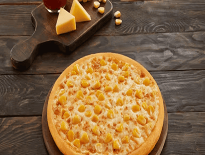 Golden corn pizza