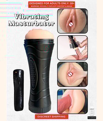 CRAZYNYT Premium Vibrating Masturbator With Remote Control And 7 Vibration Modes Sex Toy For Men