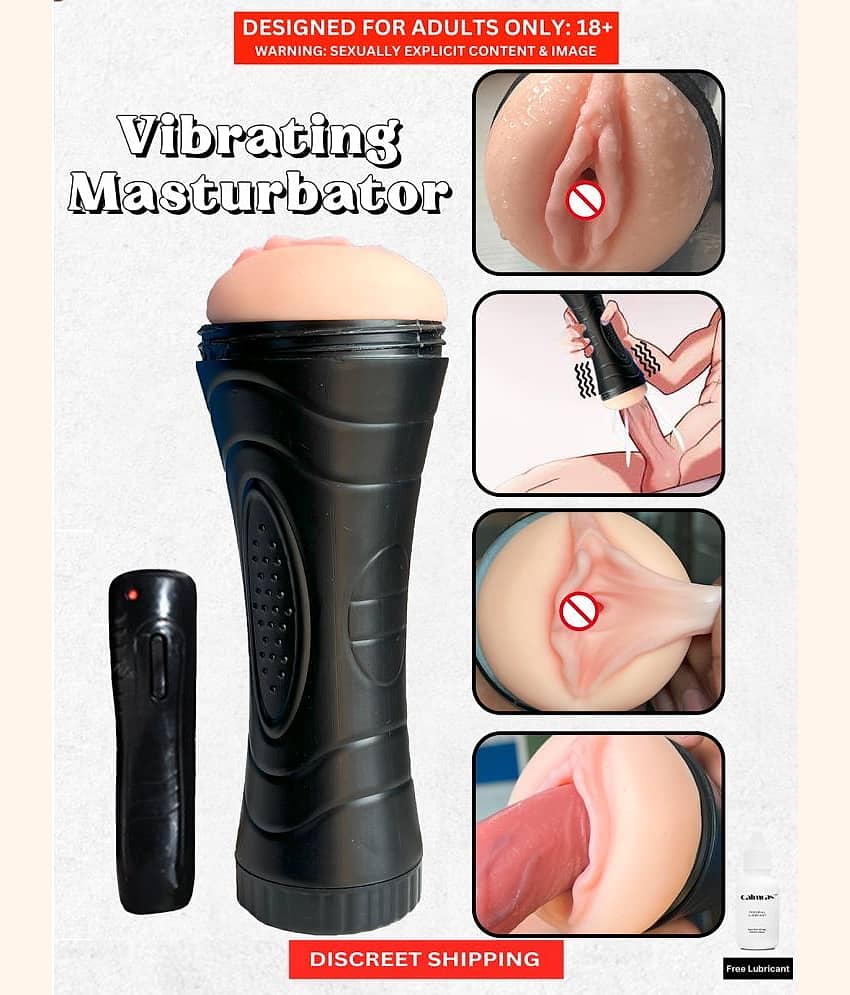 CRAZYNYT Premium Vibrating Masturbator With Remote Control And 7 Vibration Modes Sex Toy For Men