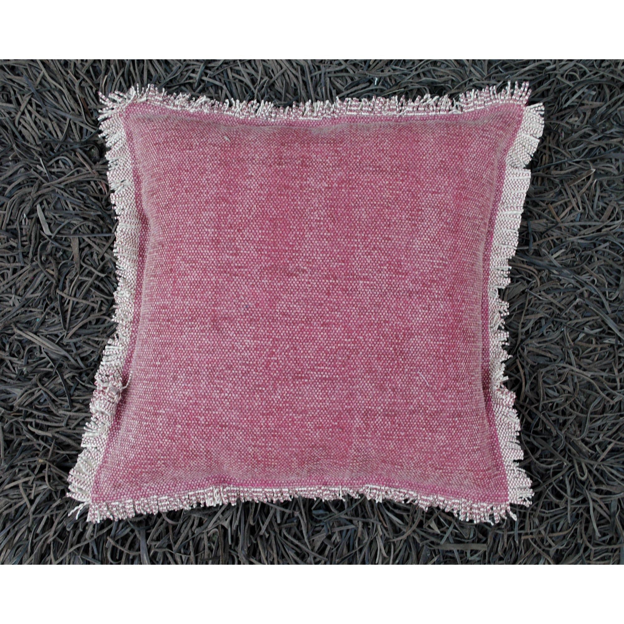 18 " Rugged Cushion Cover 18 "-Pink-18 x 18 inches