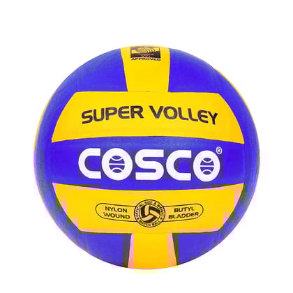 Cosco Super Volley Volleyball: Durable Rubber Volleyball with Butyl Bladder for Training and Recreational Play (Size - 4) by Total Sporting And Fitness Solutions Pvt Ltd