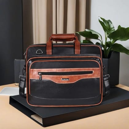 LOREM 28L Messenger Bag For Men - Faux Leather