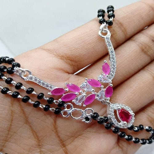 Mangalsutra 75percent Pure Silver M-4