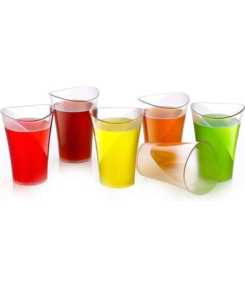 NCMART - Glass Glasses Set 250 ml ( Pack of 6 )