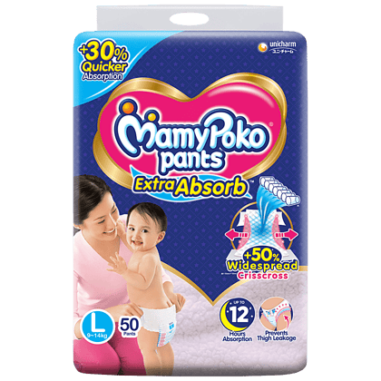 MamyPoko Pants Mega Jumbo L, 56 Pcs