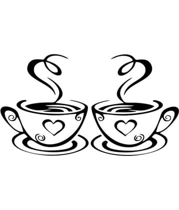 Asmi Collection Tea Coffee for Cafe, Restaurants, Kitchen Foods & Beverages Sticker ( 25 x 50 cms )
