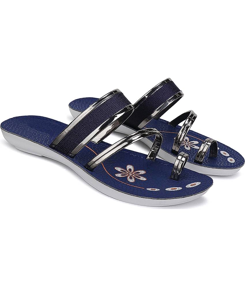 PENNEN Blue Women's Thong Flip Flop