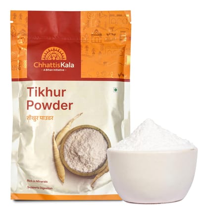 Chhattiskala A Bihan Initiative Pure Natural Tikhur Powder 200g Arrowroot Powder for Healthy Drinks and Desserts Gluten Free Traditional Herbal Product Chhattiskala A Bihan Initiative Pure Natural Tikhur Powder 200g Arrowroot Powder for Healthy Drinks and Desserts Gluten Free Traditional Herbal Product